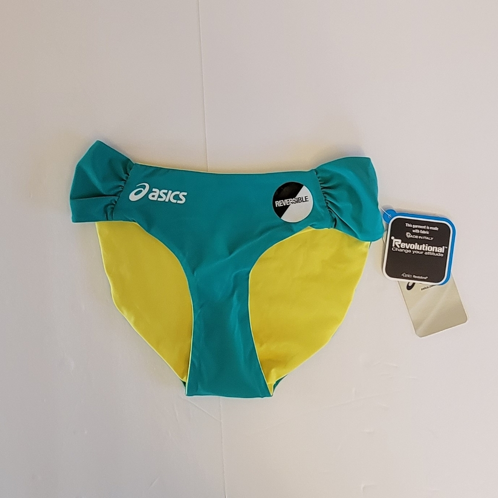 Asics Keli Bikini Bottom Teal/Lemon Size M